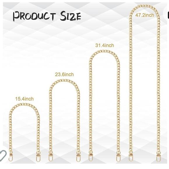 Replacement Chain Straps – Gold, Silver & Gunmetal (Set of 4) - Picture 5 of 9